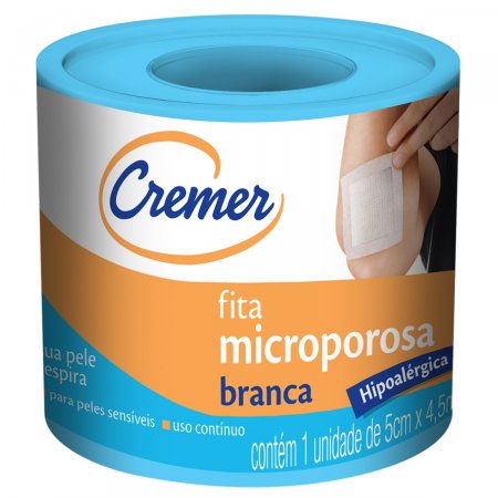 Fita Microporosa 5cm X 4.5m Branca Cremer - Imagem 1