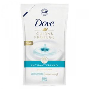 SABONETE LÍQUIDO ANTIBACTERIANO DOVE CUIDA & PROTEGE SACHÊ 200ML REFIL