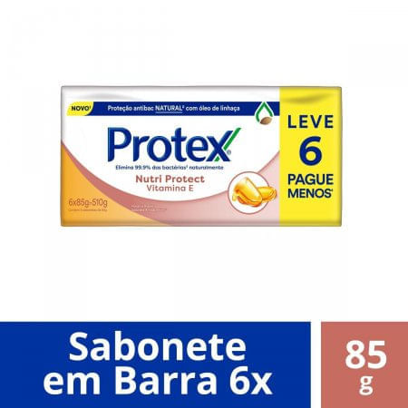 Sabonete Antibacteriano Protex Vitamina e Barra Com 85g Leve 6 Pague 5 - Imagem 1