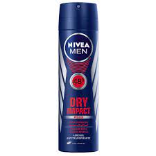 Desodorante Masculino Nivea For Men Dry Impact Aerosol Com 150ml - Imagem 1