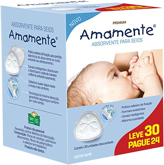 Absorvente Para Seios Amamente 30 Unidades - Imagem 1