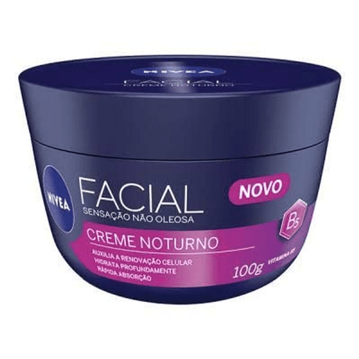 Creme Hidratante Facial Noturno Nivea 100g - Imagem 1