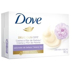 Sabonete Dove Delicious Care Creme e Flor de Peonia Barra Com 1 Unidade de 90g