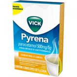 Vick Pyrena 500mg Pó para Suspensão Extemporânea Sabor Mel e Limão - 5 Envelopes com 5g