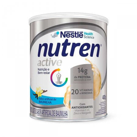 NUTREN ACTIVE SABOR BAUNILHA LATA 400G - Imagem 1