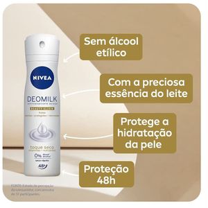 Desodorante Antitranspirante Nivea Deomilk Toque Seco Aerosol Com 150ml