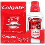 Creme Dental Colgate Luminous White 3 Unidades com 70g + Grátis Enxaguante Bucal