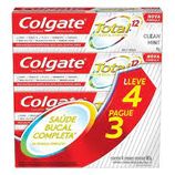 Creme Dental Colgate Total 12 Clean Mint Leve 4 e Pague 3, 90g Cada