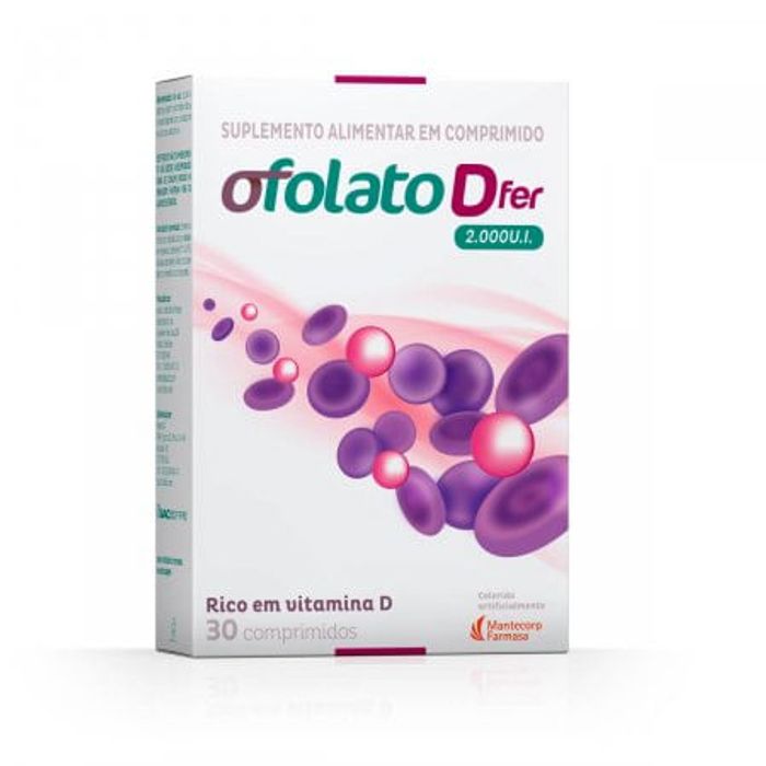 Ofolato D Fer 2000UI 30 Comprimidos - Imagem 1