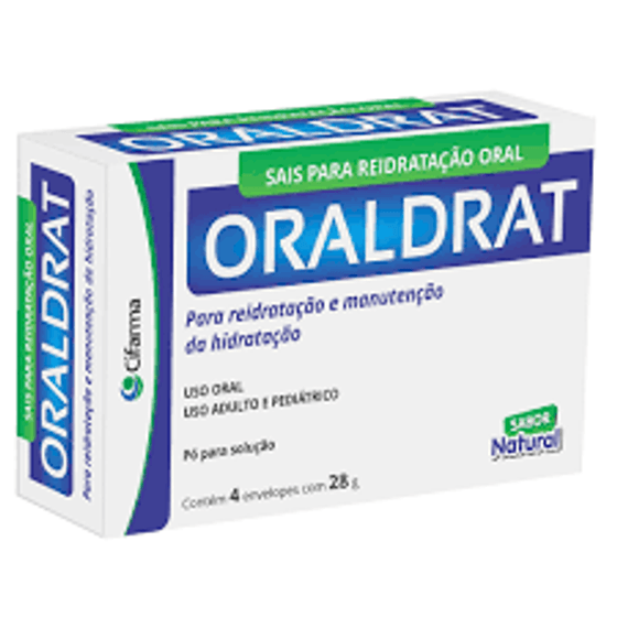 Oraldrat sais para reidratação oral sabor natural 4 envelopes - Imagem 1