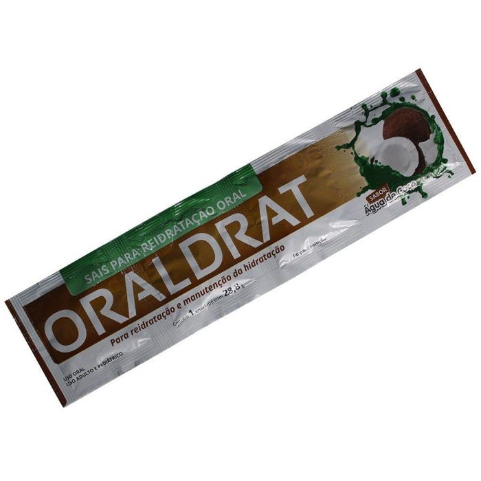 Oraldrat sais para reidratação oral sabor água de coco 4 envelopes - Imagem 1