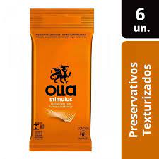 Preservativo Masculino Lubrificado Texturizado Olla Pacote 6 Unidades - Imagem 1