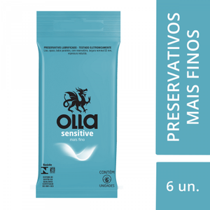 Preservativo Olla Lubrificado Sensitive, 6 Unidades