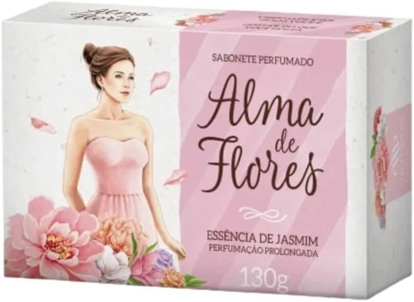 Sabonete Alma de Flores jasmim, barra, 1 unidade com 130g - Imagem 1