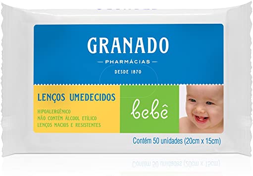 Lenço Umedecido Macio Lavanda Granado Bebê Pacote 50 Unidades - Imagem 1