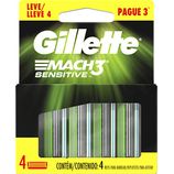 Carga Gillette Mach3 Sensitive 4 Unidades, Leve 4 Pague 3