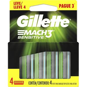 Carga Gillette Mach3 Sensitive 4 Unidades, Leve 4 Pague 3