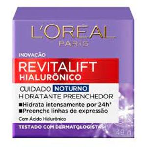 Revitalift Hialurônico Noturno Creme Anti Idade FPS20 49G