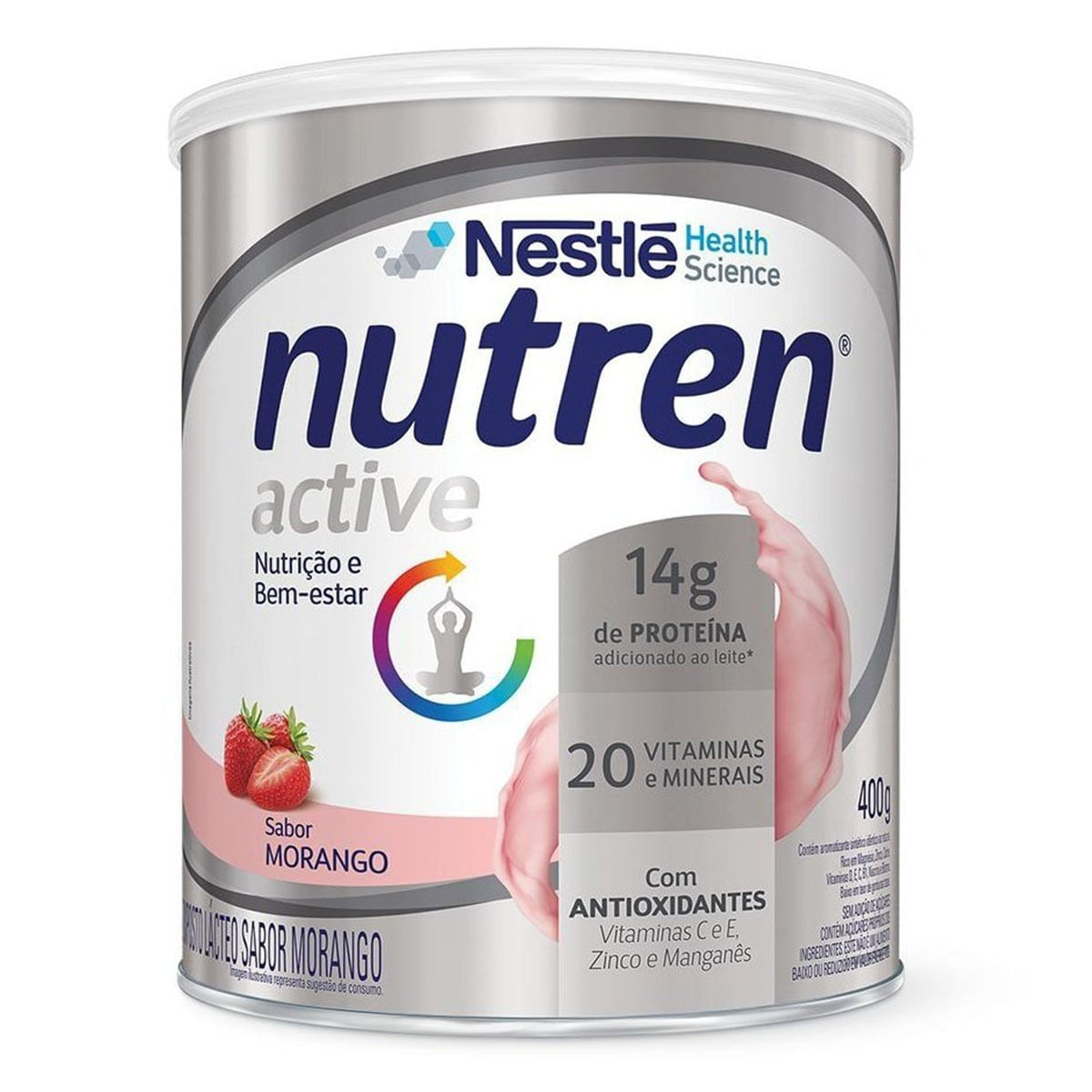 Nutren Active Sabor Morango Lata 400G - Imagem 1