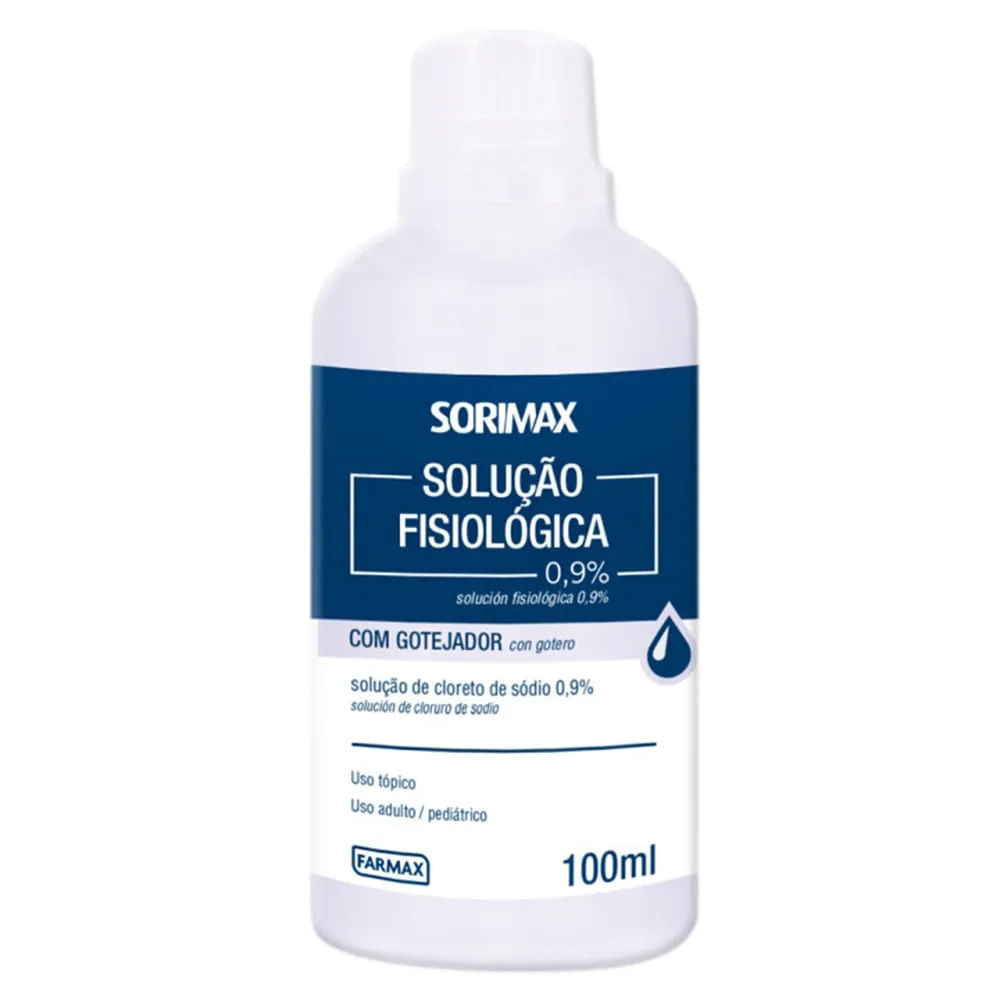 Soro Fisiológico 0,9% Sorimax 100mL - Imagem 1