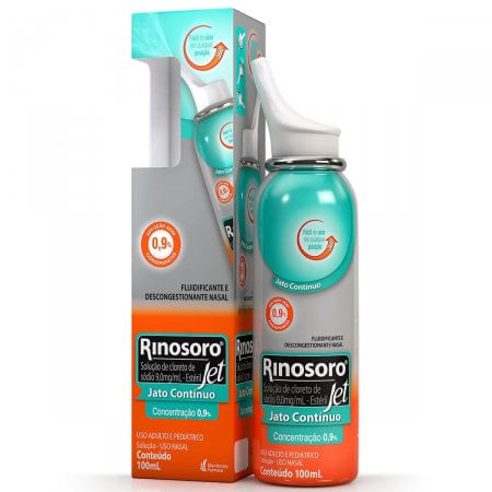 Rinosoro Jet 0,9% spray nasal 100ml - Imagem 1