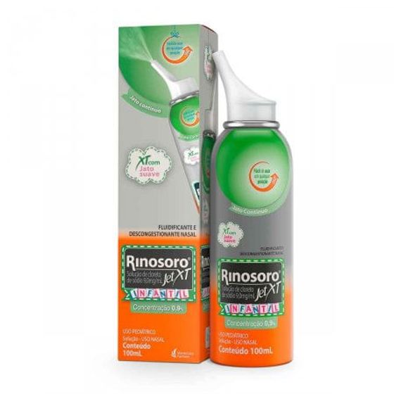 Rinosoro Jet XT infantil 0,9% spray 100ml - Imagem 1