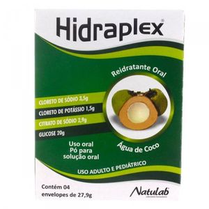Hidraplex sabor água de coco 4 sachês com 27,9g