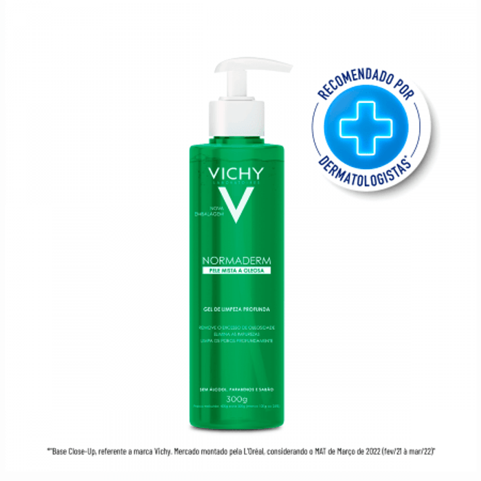 Normaderm Pele Oleosa Vichy gel facial 300g - Imagem 1