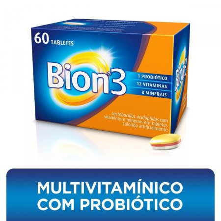 Polivitamínico com Probiótico Bion3 com 60 tabletes - Imagem 1