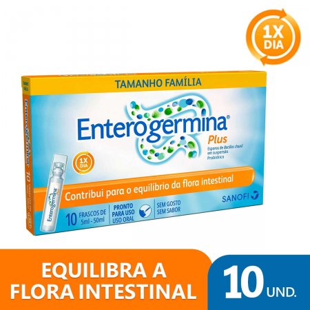 Probiótico Enterogermina Plus 10 Frascos De 5ml - Imagem 1