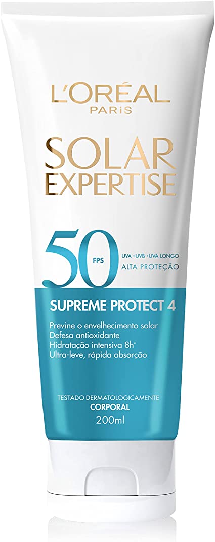 Protetor Solar Supreme Protect 4 Corporal Fps 50 Loréal Paris Solar Expertise Bisnaga 200Ml - Imagem 1