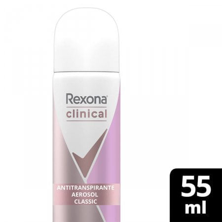 Antitranspirante Aerossol Classic Rexona Clinical 55Ml - Imagem 1