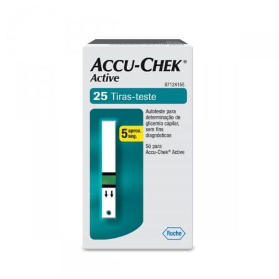 Tira Para Teste De Glicemia Accu-Chek Active Caixa 50 Unidades - Imagem 1
