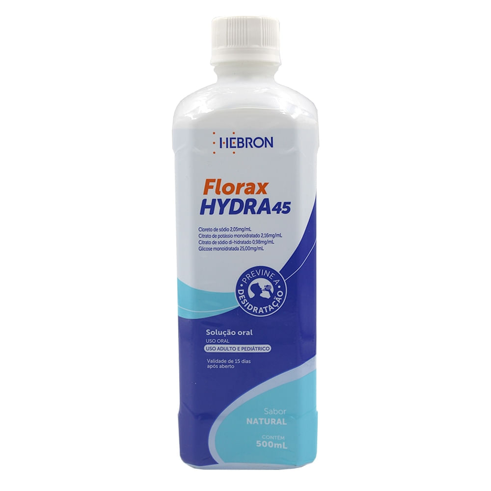 Florax Hydra 45 Sabor Natural Solução 500mL - Imagem 1