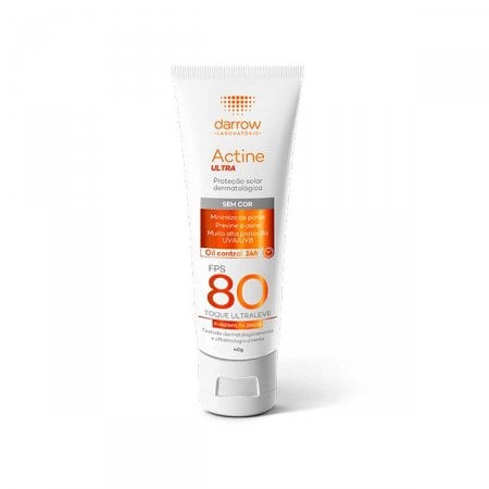 Protetor Solar Facial FPS80 Actine Ultra Darrow sem Cor 40G - Imagem 1