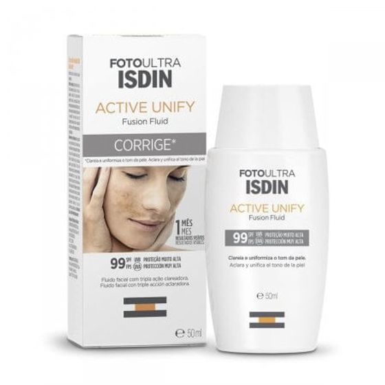 Foto Ultra Isdin Active Unify Clareador Facial FPS99 50mL - Imagem 1