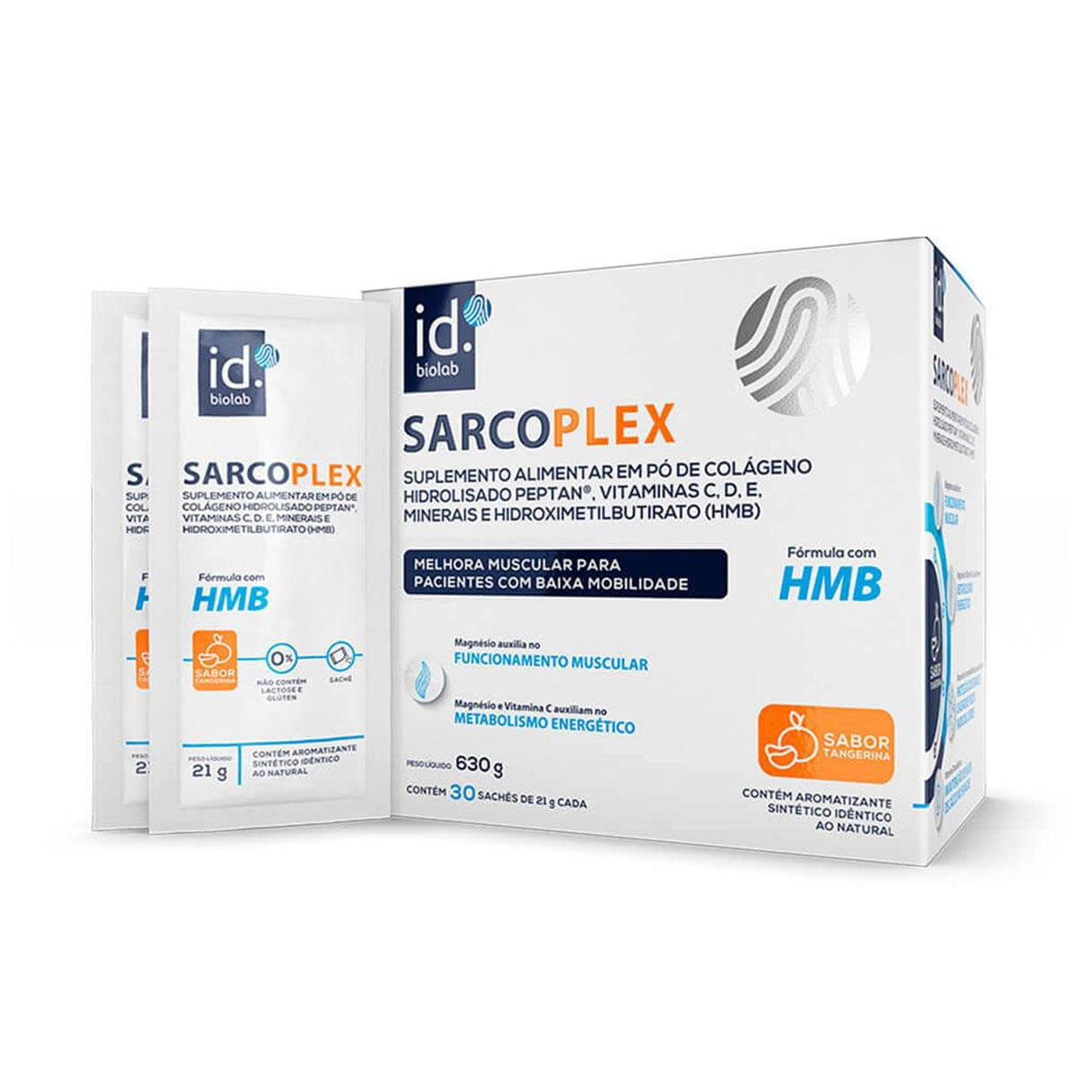 Sarcoplex Sabor Tangerina 30 Sachês com 21G - Imagem 1