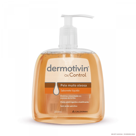 Dermovitin Oil Control Pele Oleosa Sabonete Líquido 300mL - Imagem 1