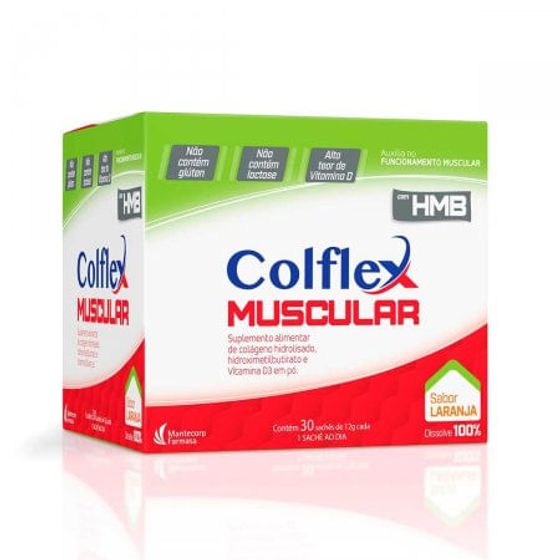 Colflex Muscular Sabor Laranja 30 Sachês com 12g - Imagem 1