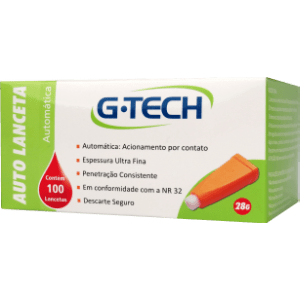 Lancetas para Glicemia 100unid 28g G-tech