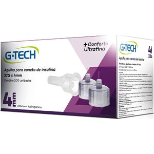 Agulha para Caneta de Insulina 4mm 100Unid G-Tech
