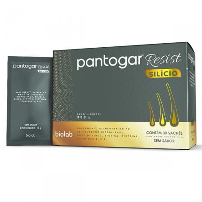 Pantogar Resist Silício Sem Sabor 30 Sachês com 10g - Imagem 1
