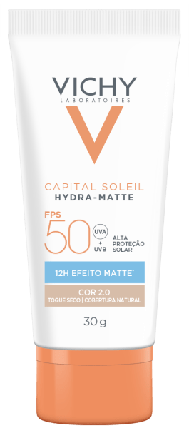 Protetor Solar FPS50 Vichy Capital Soleil Hydra Matte Com Cor 2.0 30g - Imagem 1