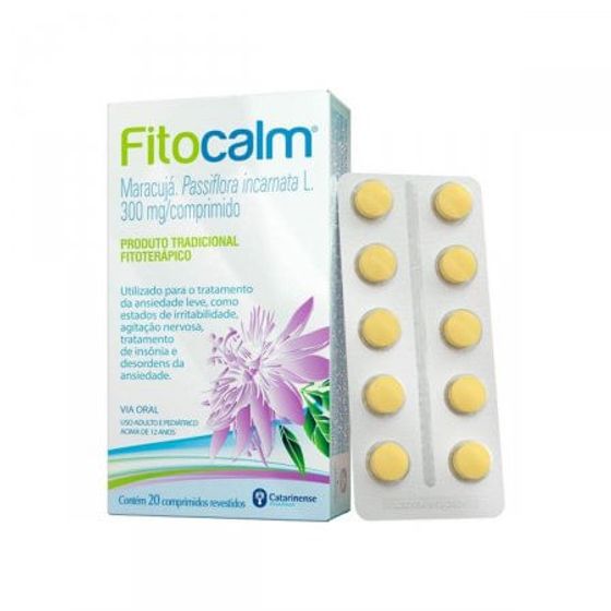 Fitocalm 300mg Comprimido revestido - Caixa com 20 Comprimidos - Imagem 1