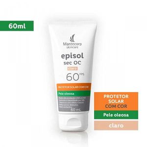 Protetor Solar Facial FPS60 Episol Sec OC Claro 60mL