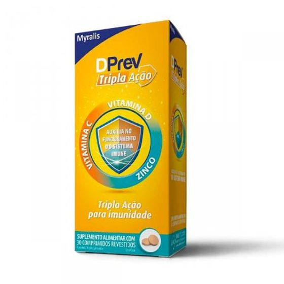 Dprev Tripla Ação 1000UI 30 Comprimidos - Imagem 1