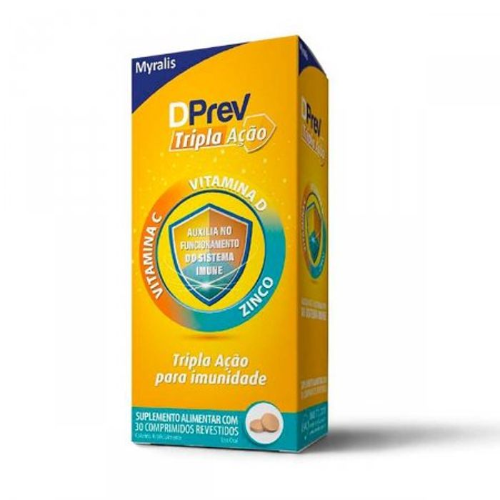 Dprev Tripla Ação 1000UI 30 Comprimidos - Imagem 1