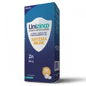 Unizinco 20mg 28 Comprimidos