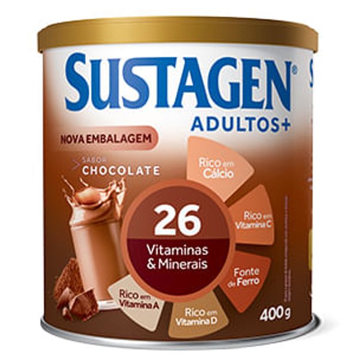 Sustagen Sabor Chocolate Lata 400G - Imagem 1