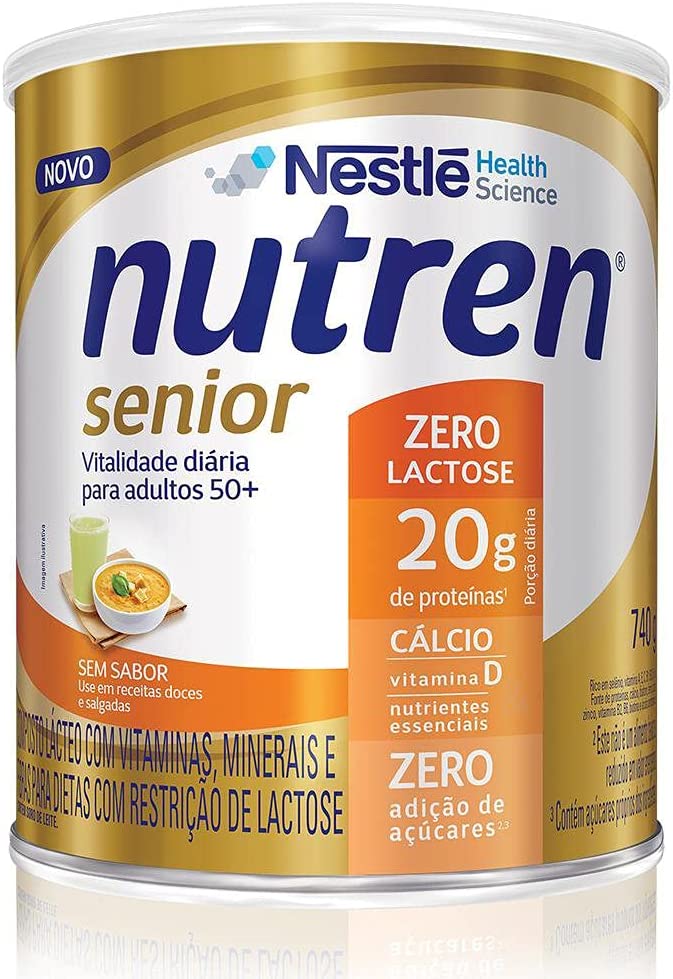Nutren Senior sem Sabor Zero Lactose Lata 740G - Imagem 1